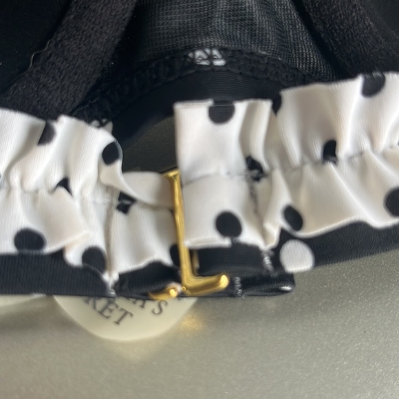 Victoria’s Secret Black & White Ruffle Trim Strapless Bikini - Picture 5 of 10